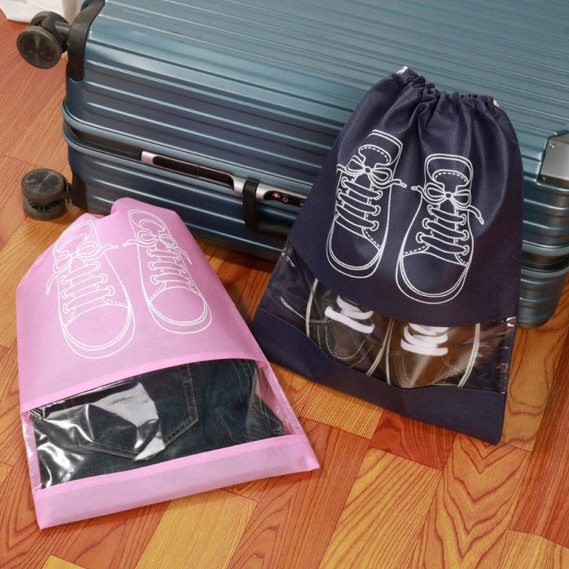 Portable Shoe Organizer Drawstring Bag (pack 02)